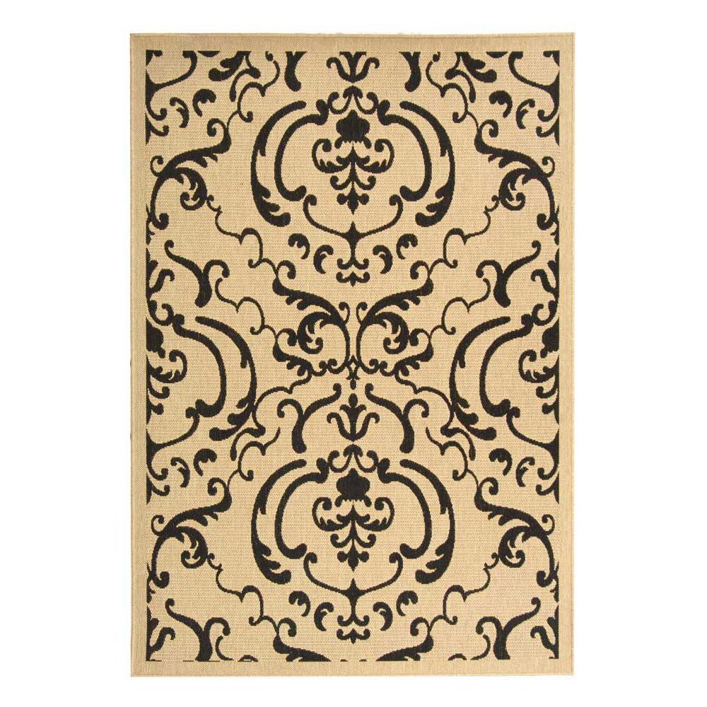 COURTYARD, SAND / BLACK, 2'-3" X 10', Area Rug, CY2663-3901-210. Picture 1