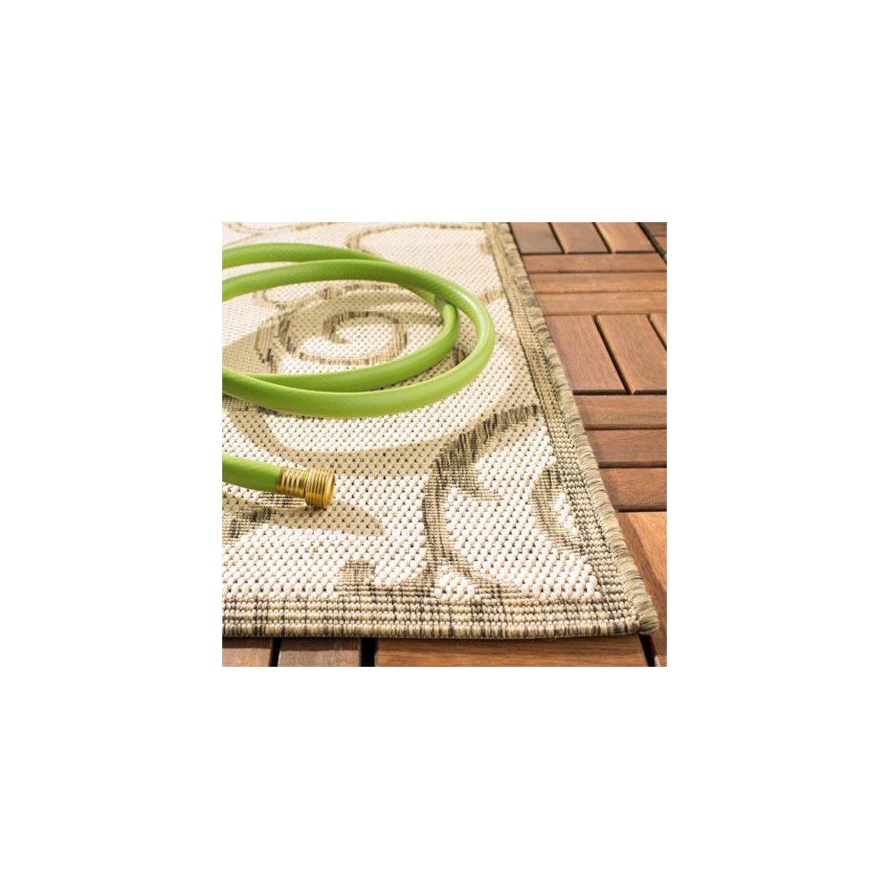COURTYARD, NATURAL / BROWN, 5'-3" X 7'-7", Area Rug, CY2665-3001-5. Picture 3