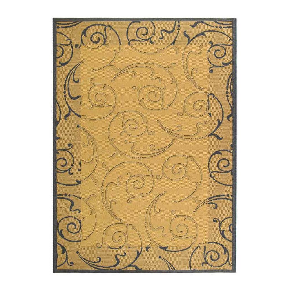 COURTYARD, NATURAL / BLUE, 6'-7" X 9'-6", Area Rug, CY2665-3101-6. Picture 1