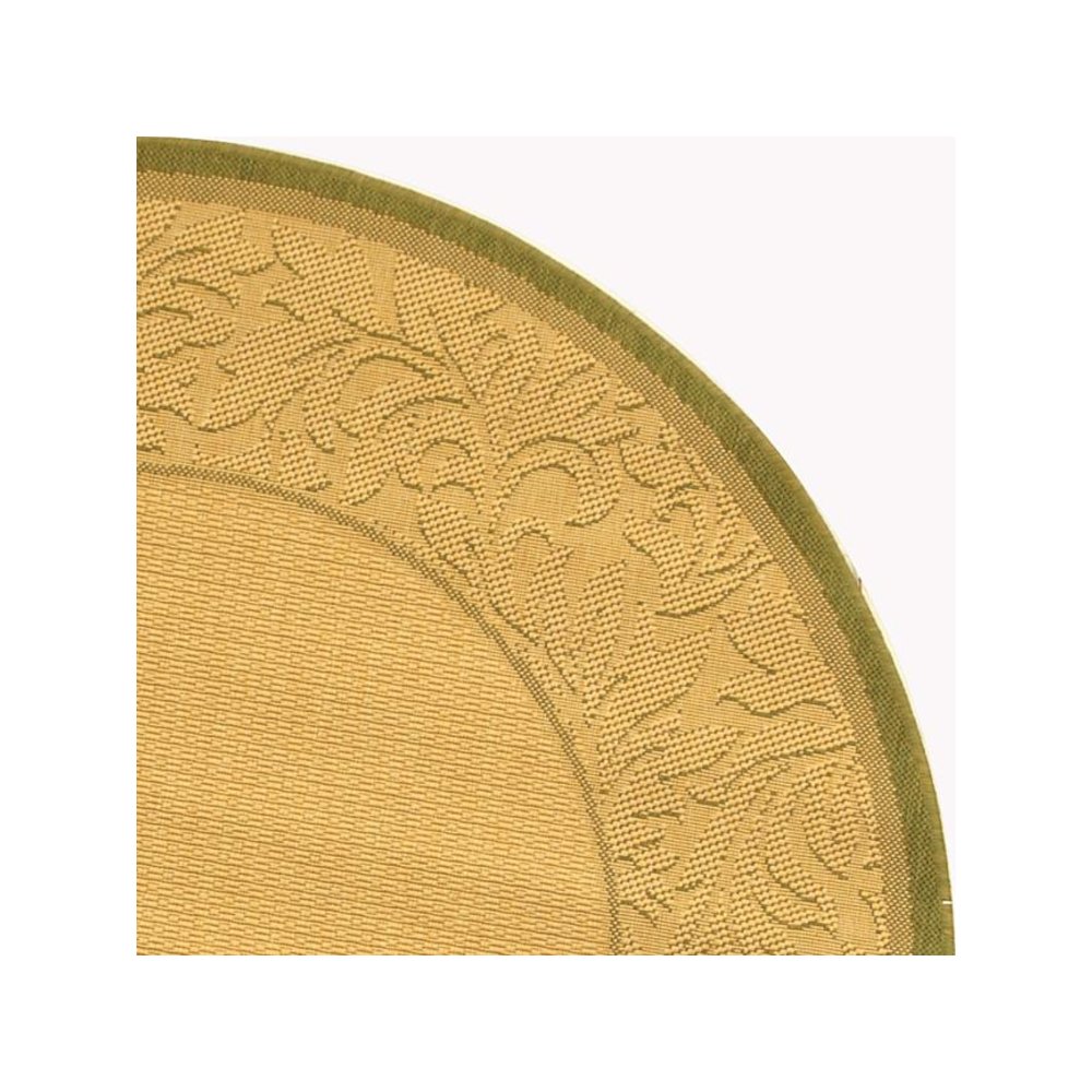 COURTYARD, NATURAL / OLIVE, 5'-3" X 5'-3" Round, Area Rug, CY2666-1E01-5R. Picture 3