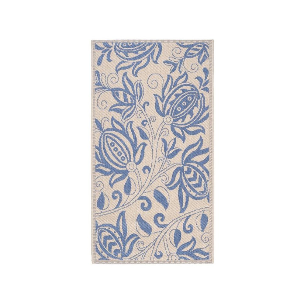 COURTYARD, NATURAL / BLUE, 2'-7" X 5', Area Rug, CY2961-3101-3. Picture 1