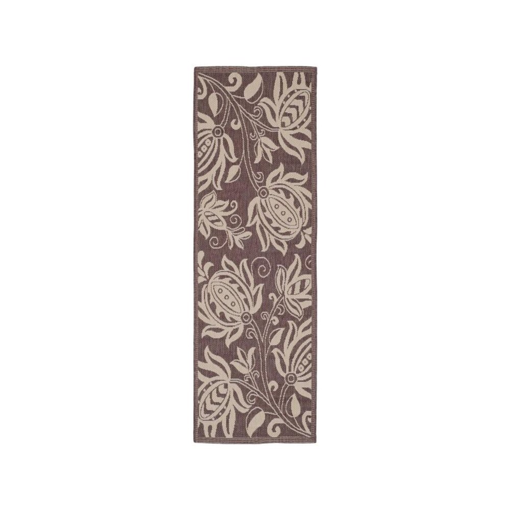 COURTYARD, CHOCOLATE / NATURAL, 2'-3" X 12', Area Rug, CY2961-3409-212. Picture 1