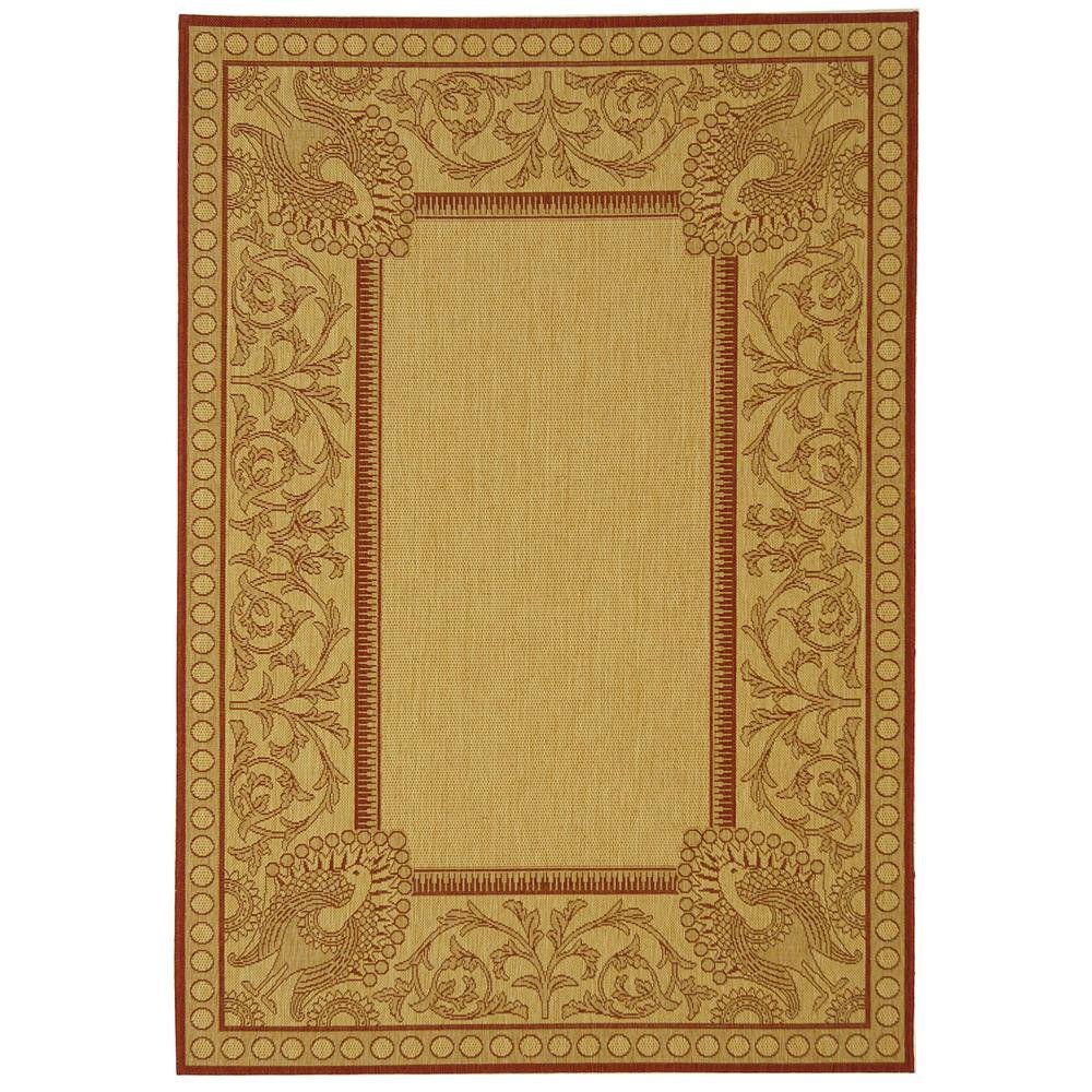 COURTYARD, NATURAL / RED, 5'-3" X 7'-7", Area Rug, CY2965-3701-5. Picture 2
