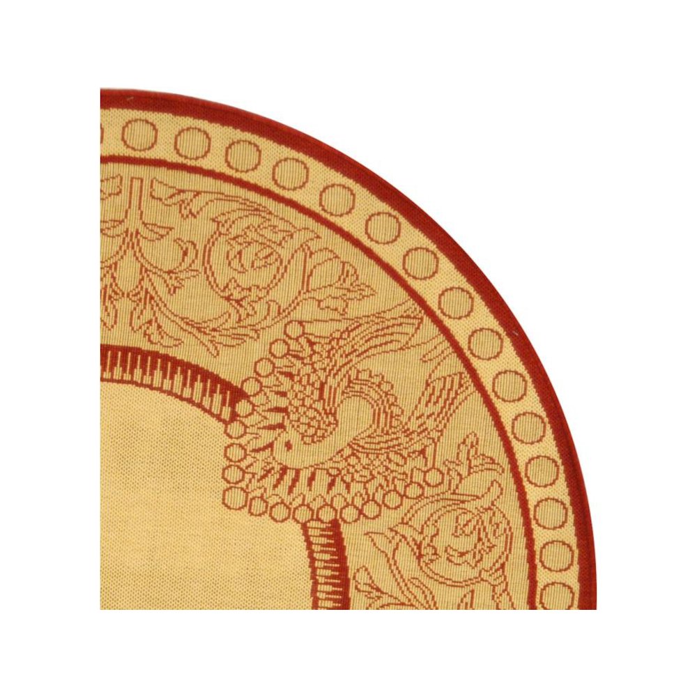 COURTYARD, NATURAL / RED, 5'-3" X 7'-7", Area Rug, CY2965-3701-5. Picture 3