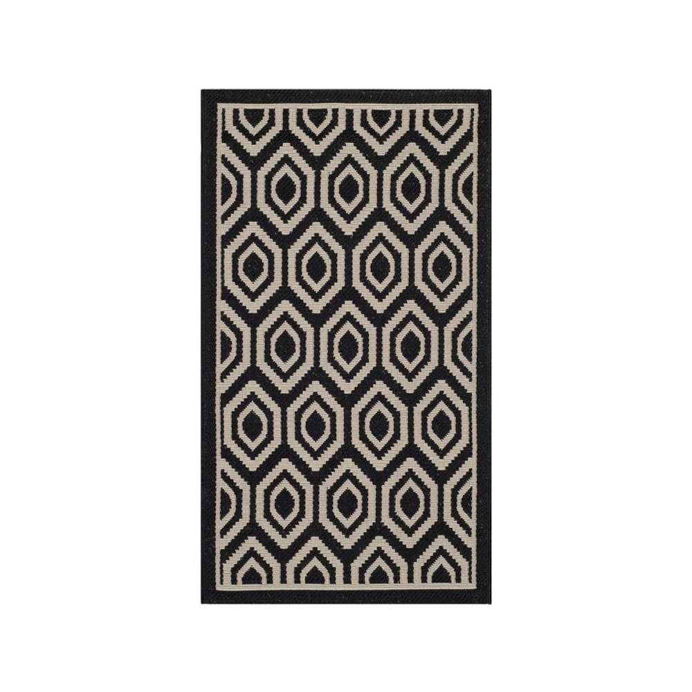 COURTYARD, BLACK / BEIGE, 6'-7" X 9'-6", Area Rug, CY6902-266-6. Picture 1