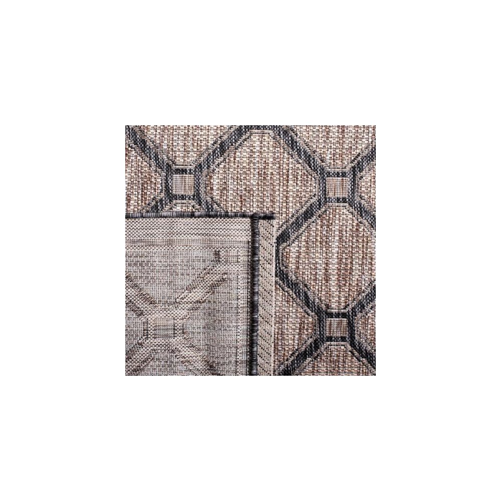 COURTYARD, NATURAL / BLACK, 6'-7" X 9'-6", Area Rug, CY8471-37312-6. Picture 4