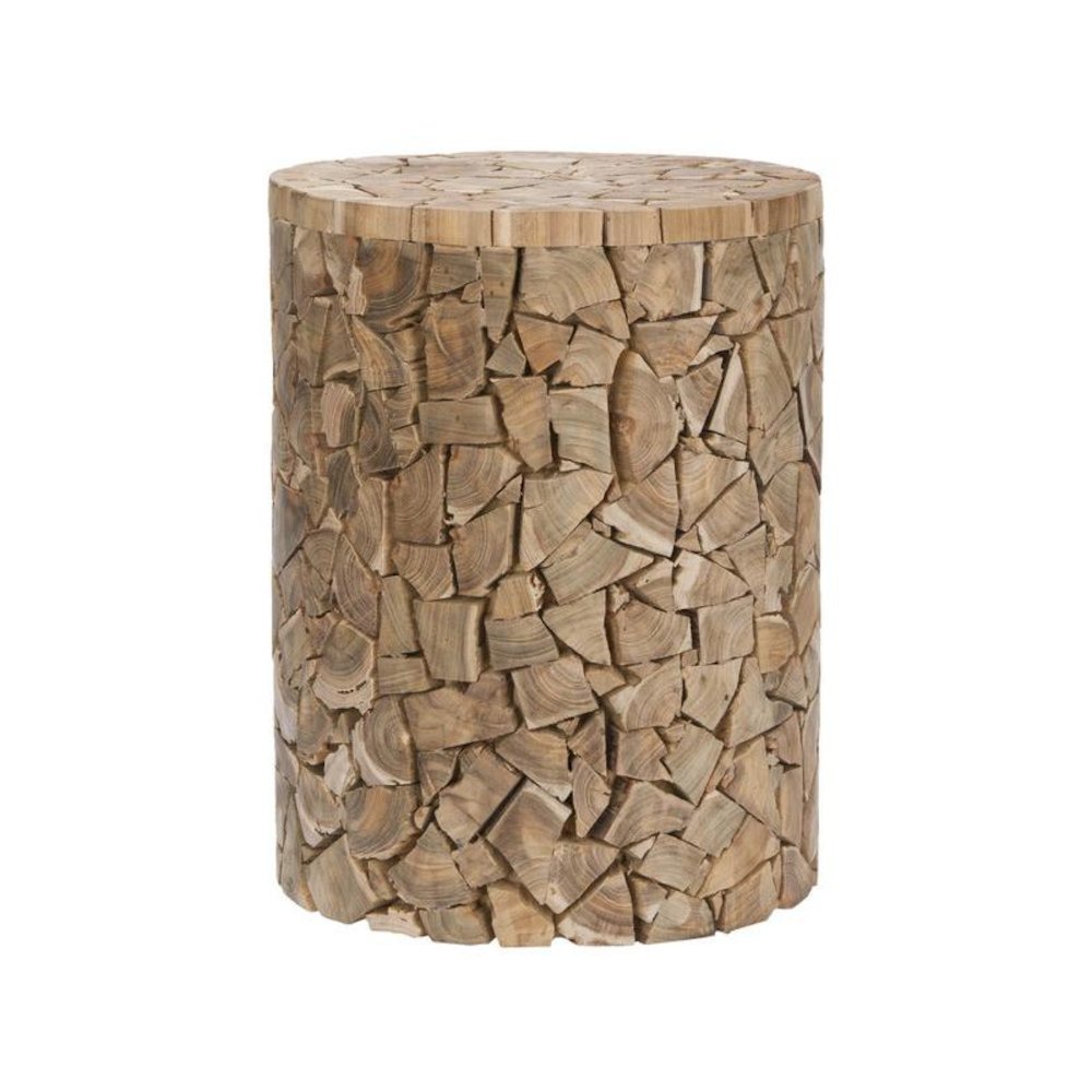 CANYON TEAK ROUND STOOL. Picture 1