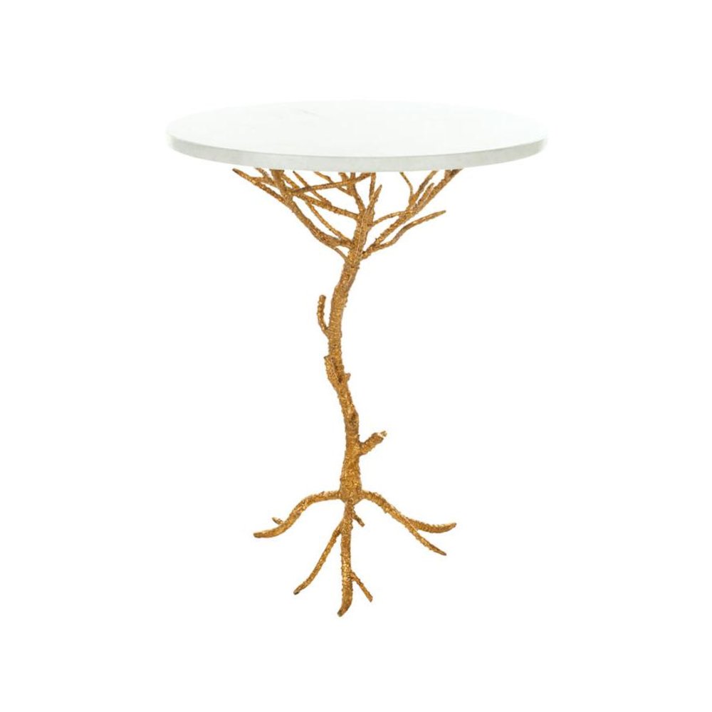 CAROLYN ROOTED GOLD ACCENT TABLE. Picture 1