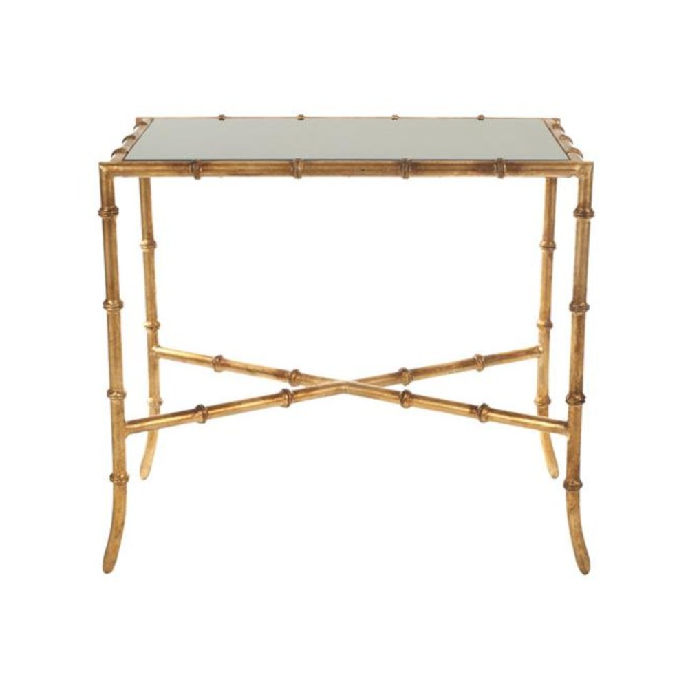 CHANDLER GOLD CROSS BASE ACCENT TABLE. Picture 1