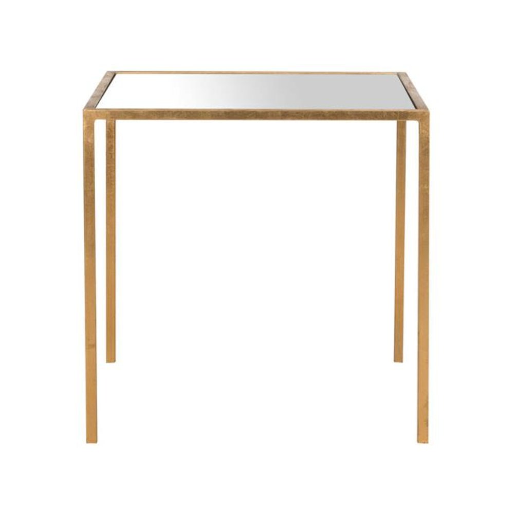KILEY GOLD LEAF MIRROR TOP ACCENT TABLE, FOX2525A. Picture 1