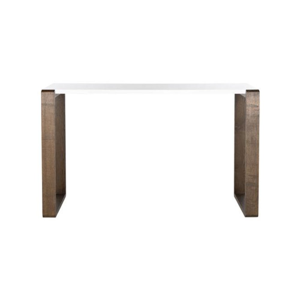 BARTHOLOMEW MID CENTURY SCANDINAVIAN LACQUER CONSOLE TABLE, FOX4209A. Picture 1