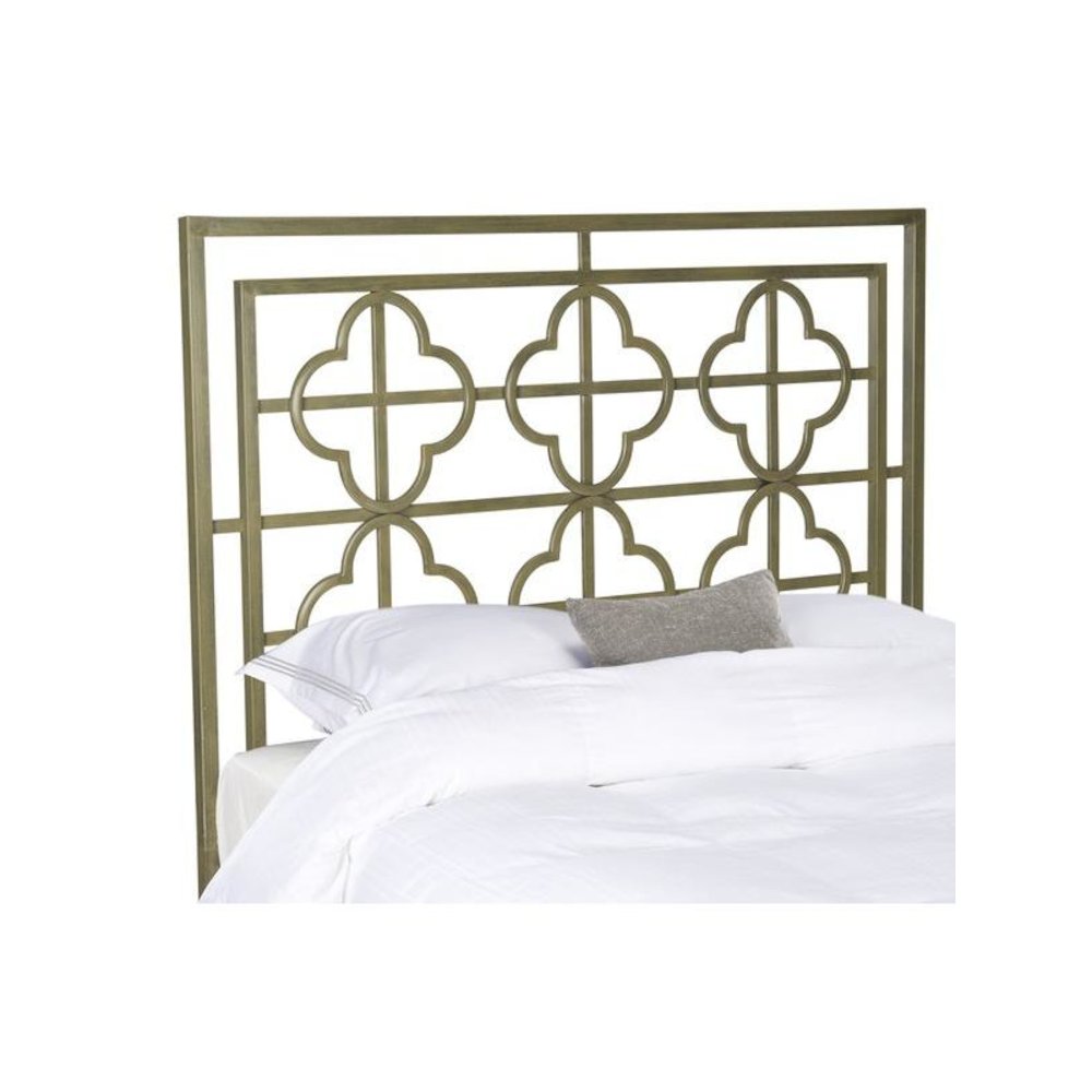 LUCINDA FRENCH SILVER METAL HEADBOARD, FOX6215A-F. Picture 1