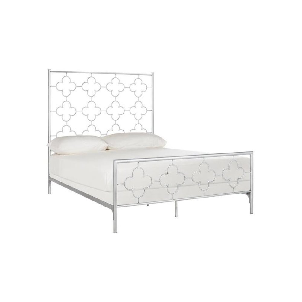 Safavieh Morris Geometric Glam Lattice Metal Bed. Picture 1