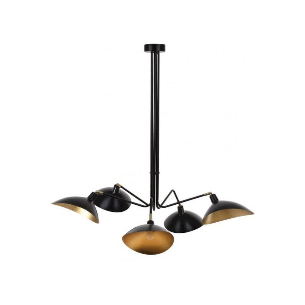 LETTIE 5 LIGHT GOLD LEAF DETAIL 49 INCH DIA PENDANT. Picture 1