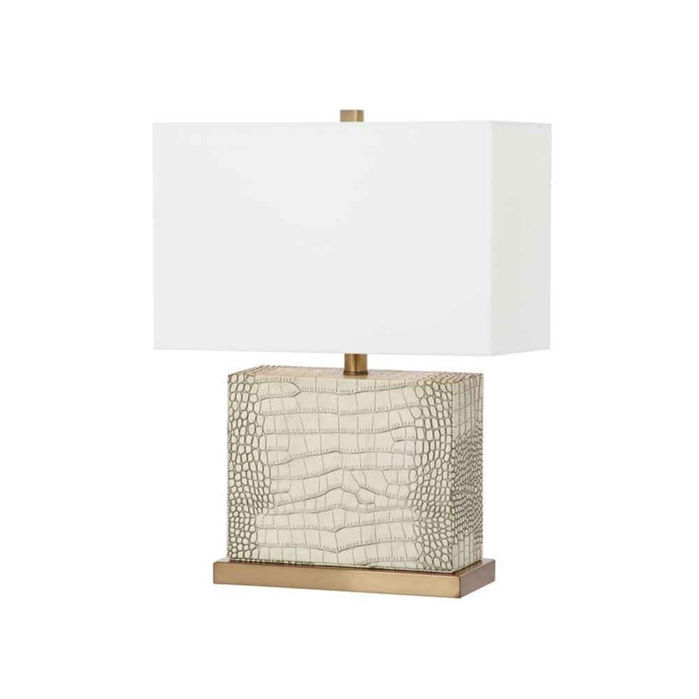 DELIA 20.5-INCH H FAUX ALLIGATOR TABLE LAMP, LIT4403C. Picture 1