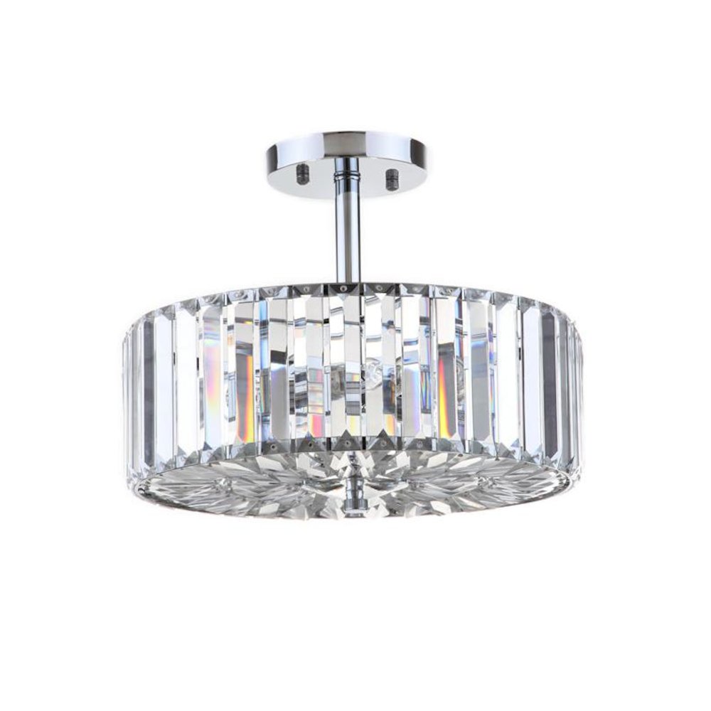 ARIEL 3 LIGHT CHROME 13.5-INCH DIA CEILING LIGHT. Picture 1