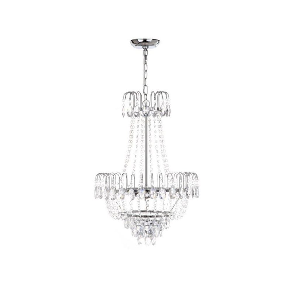 SONJA 3 LIGHT CHROME 18 INCH-DIA PENDANT. Picture 1