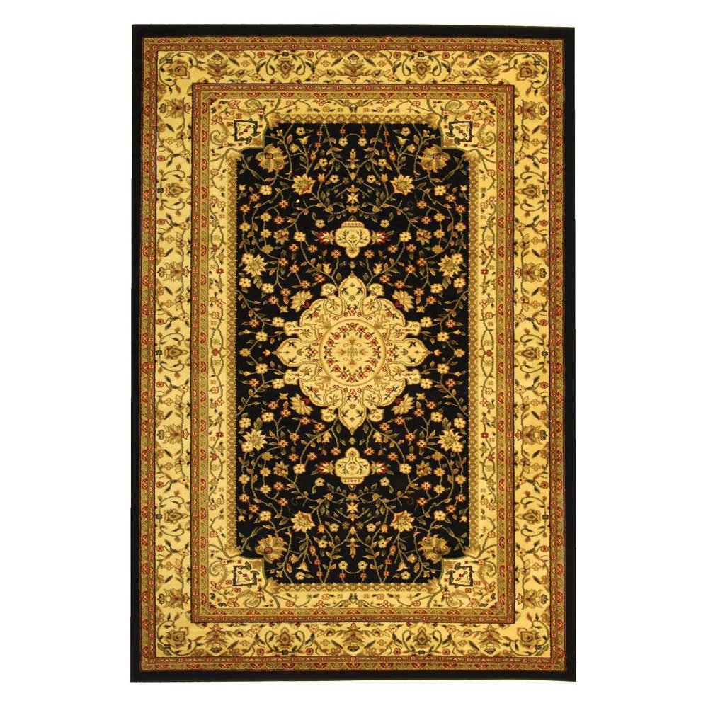 LYNDHURST, BLACK / IVORY, 4' X 6', Area Rug, LNH213A-4. Picture 1