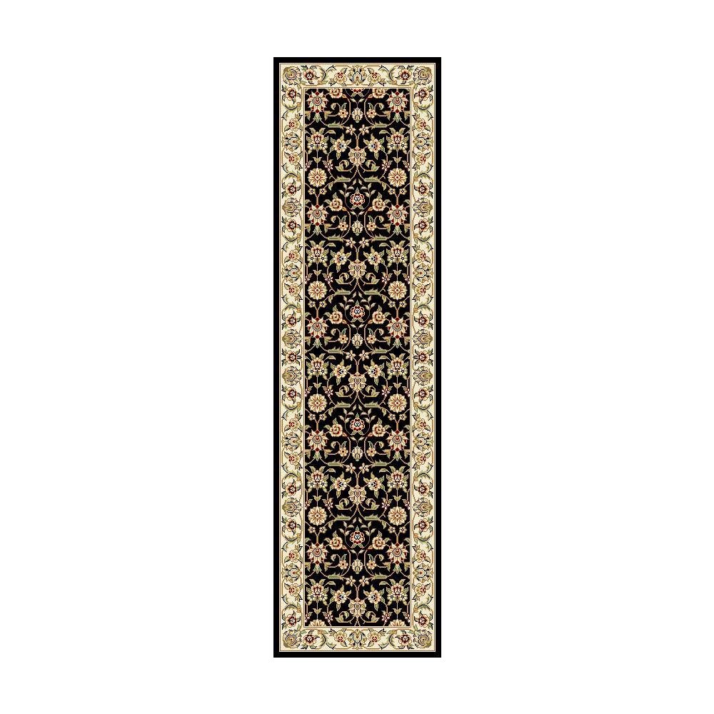 LYNDHURST, BLACK / IVORY, 2'-3" X 8', Area Rug, LNH316B-28. Picture 1