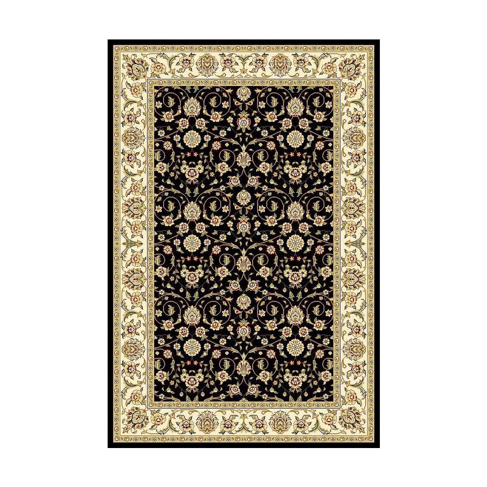 LYNDHURST, BLACK / IVORY, 4' X 6', Area Rug, LNH316B-4. Picture 1