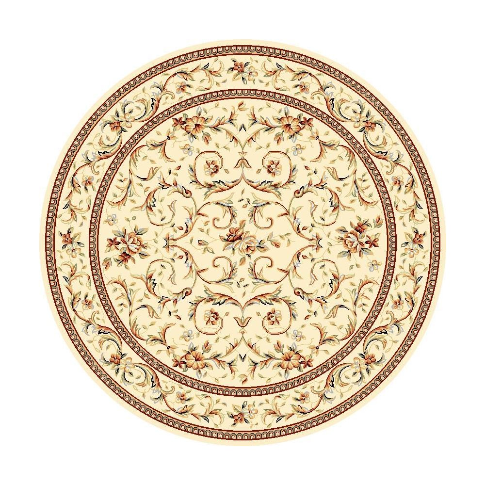 LYNDHURST, IVORY / IVORY, 8' X 8' Round, Area Rug, LNH322A-8R. Picture 1
