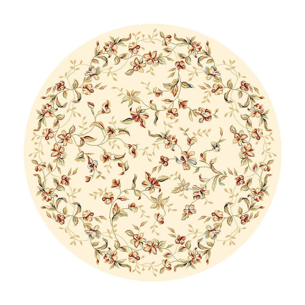 LYNDHURST, BEIGE, 8' X 8' Round, Area Rug. Picture 1