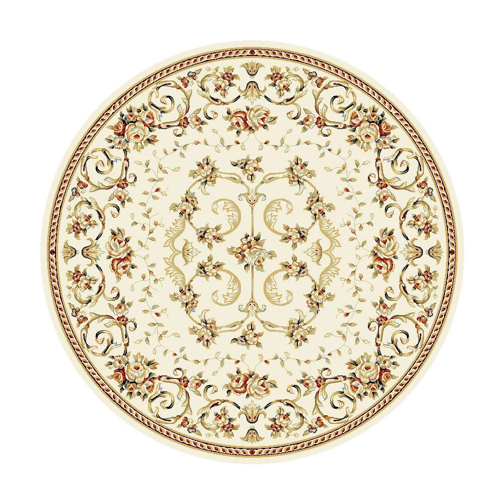 LYNDHURST, IVORY, 8' X 8' Round, Area Rug. Picture 1