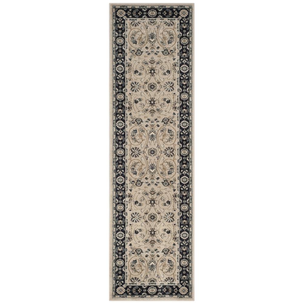 Light Beige / Anthracite Area Rug with Power Loomed Polypropylene Construction. Picture 1