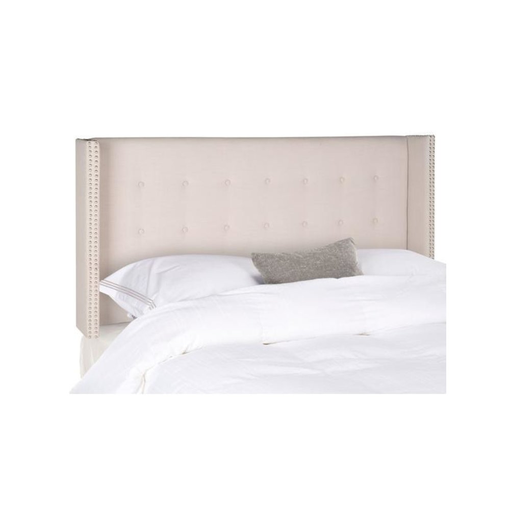 KEEGAN TAUPE TUFTED WINGED HEADBOARD, MCR4006A-Q. Picture 1