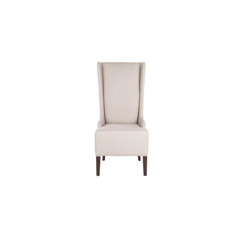 BECALL 20''H LINEN DINING CHAIR - FLAT NAIL HEADS. Picture 1