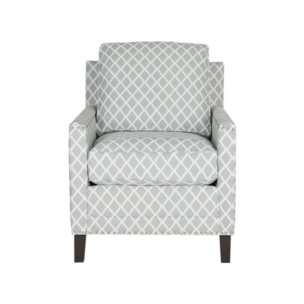 BUCKLER CLUB CHAIR - SILVER NAIL HEADS, MCR4613E. Picture 1