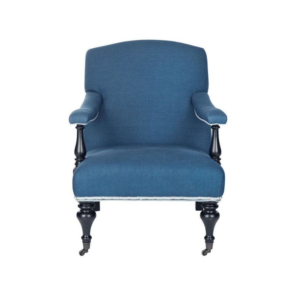 DEVONA ARM CHAIR - SILVER NAIL HEADS. Picture 1