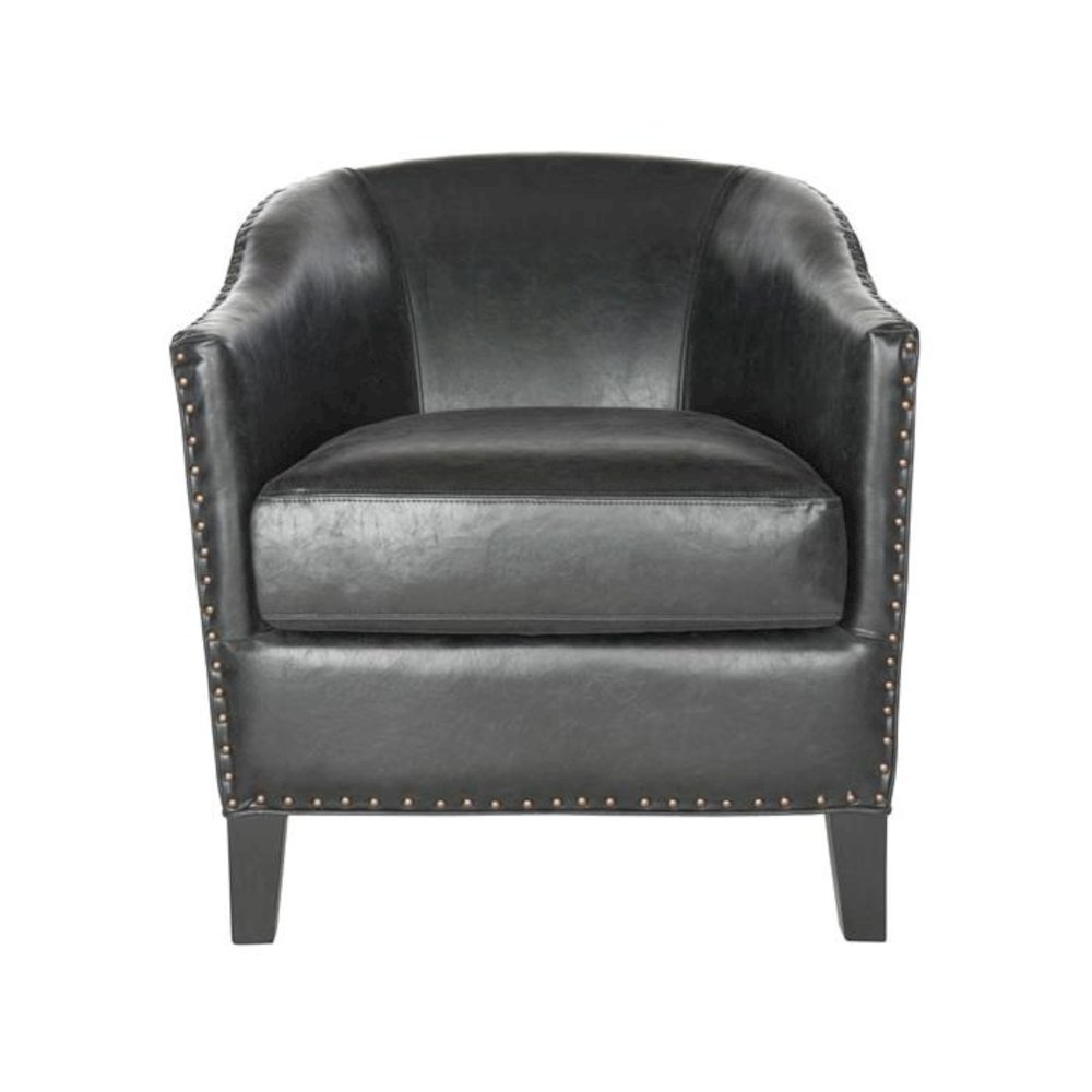 EVANDER CLUB CHAIR - BRASS NAIL HEADS. Picture 1