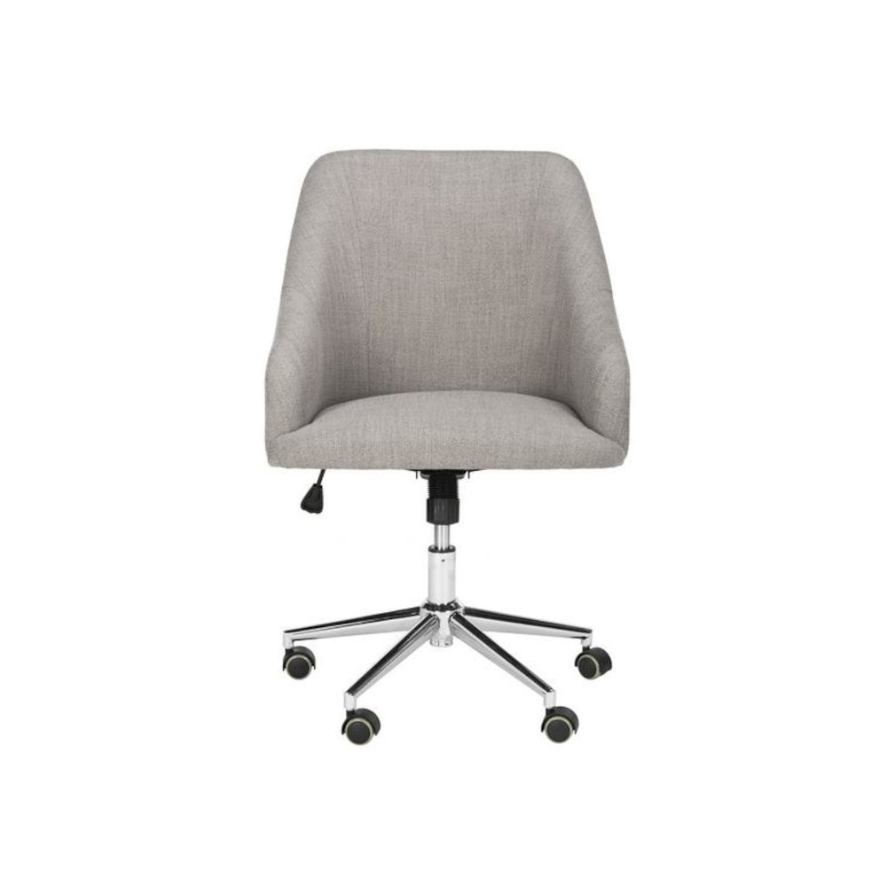 ADRIENNE LINEN CHROME LEG SWIVEL OFFICE CHAIR. Picture 1