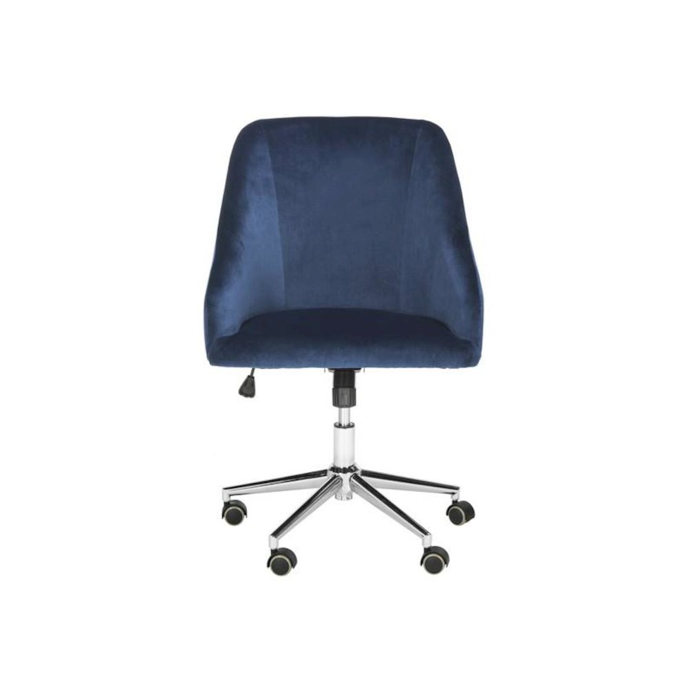 ADRIENNE VELVET CHROME LEG SWIVEL OFFICE CHAIR. Picture 1
