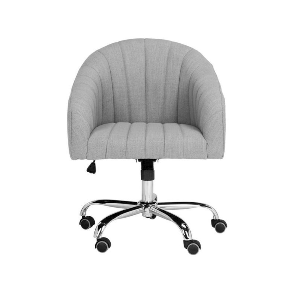THEMIS LINEN CHROME LEG SWIVEL OFFICE CHAIR. Picture 1