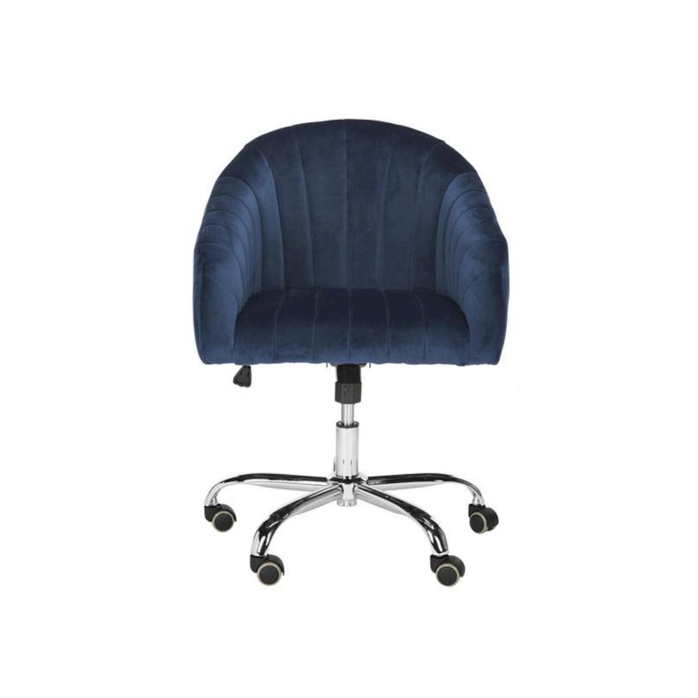 THEMIS VELVET CHROME LEG SWIVEL OFFICE CHAIR. Picture 1