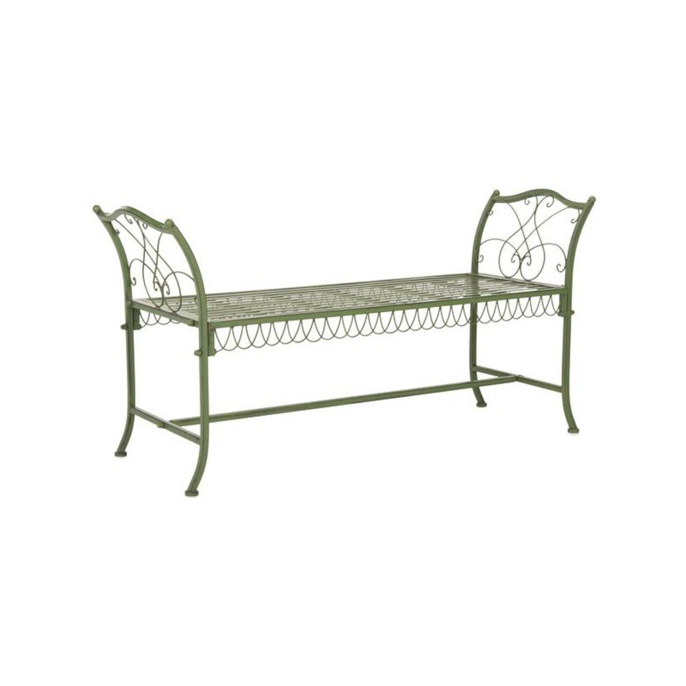 Arona Wrought Iron 51-Inch W Outdoor Garden Bench. Picture 1
