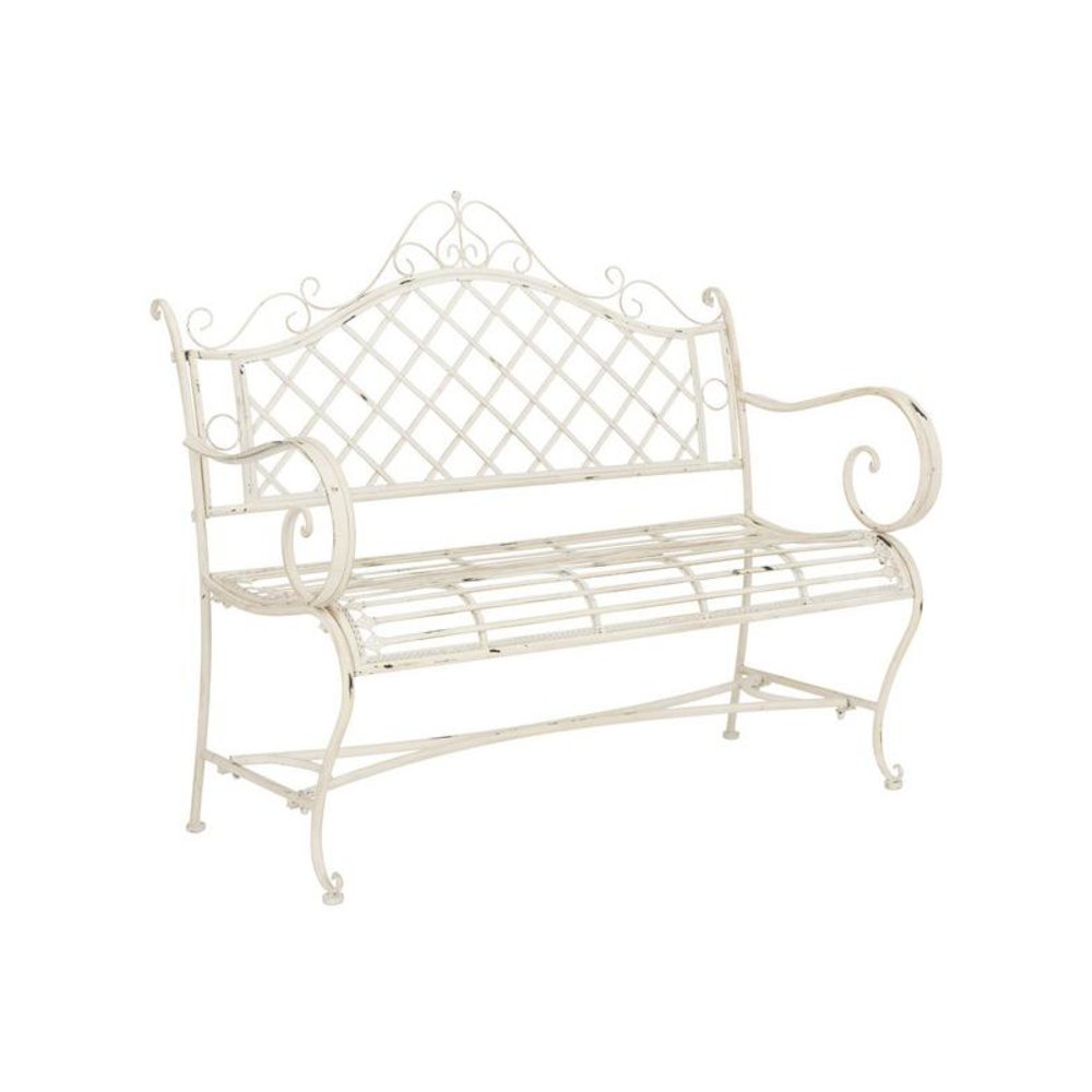 Abner Wrought Iron 45.75-Inch W Outdoor Garden Bench. Picture 1