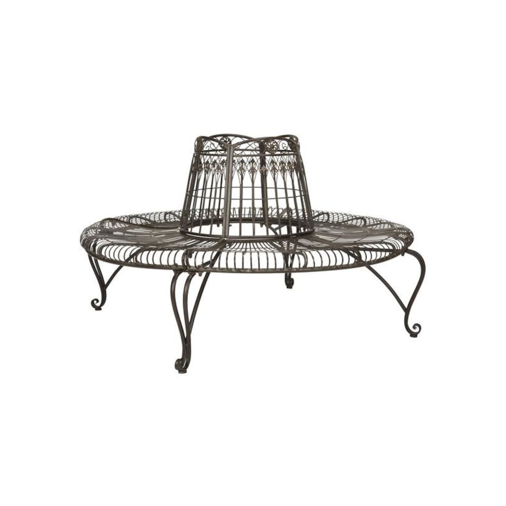 Ally Darling Wrought Iron 60.25-Inch W Outdoor Tree Bench. Picture 1
