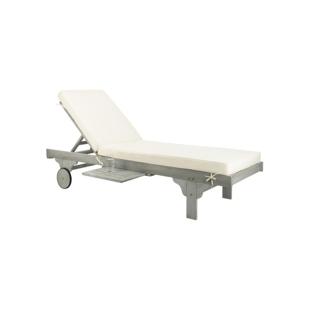 Newport Chaise Lounge Chair With Side Table. Picture 1