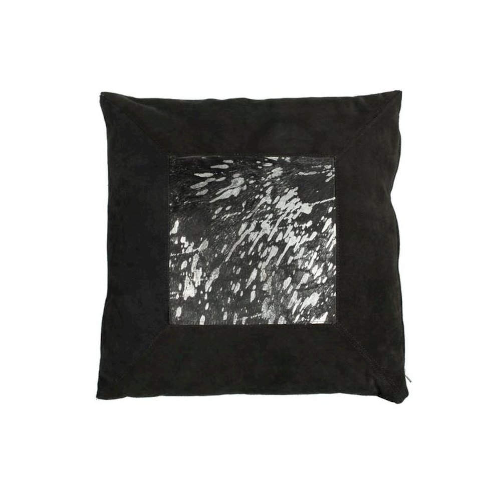 SONOMA METALLIC COWHIDE 20"X20" PILLOW. Picture 1