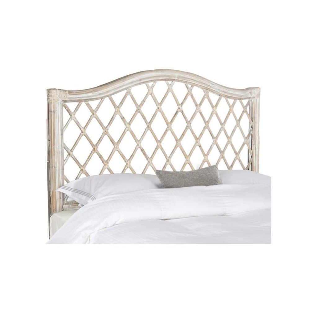 GABRIELLE ANTIQUE GREY WICKER HEADBOARD, SEA8031B-F. Picture 1