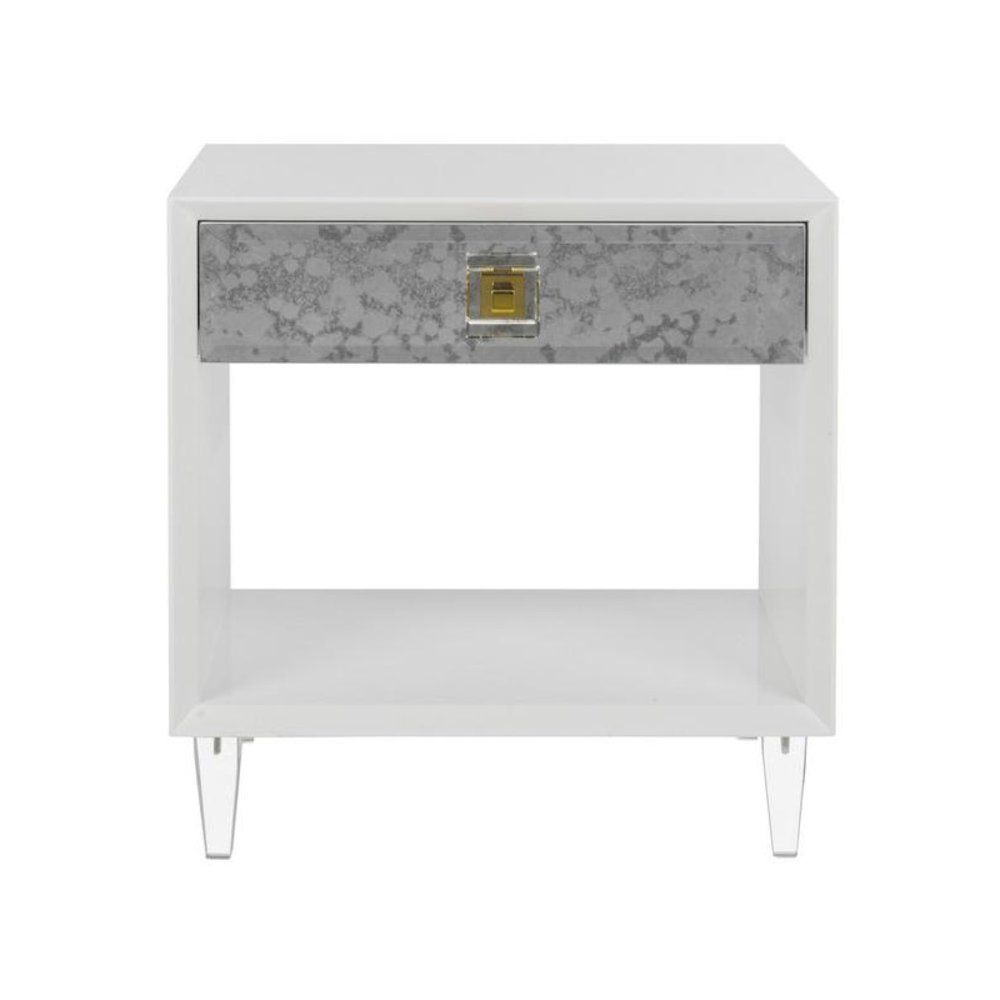 ARCELIA ACRYLIC EGLOMISE SIDE TABLE. Picture 1