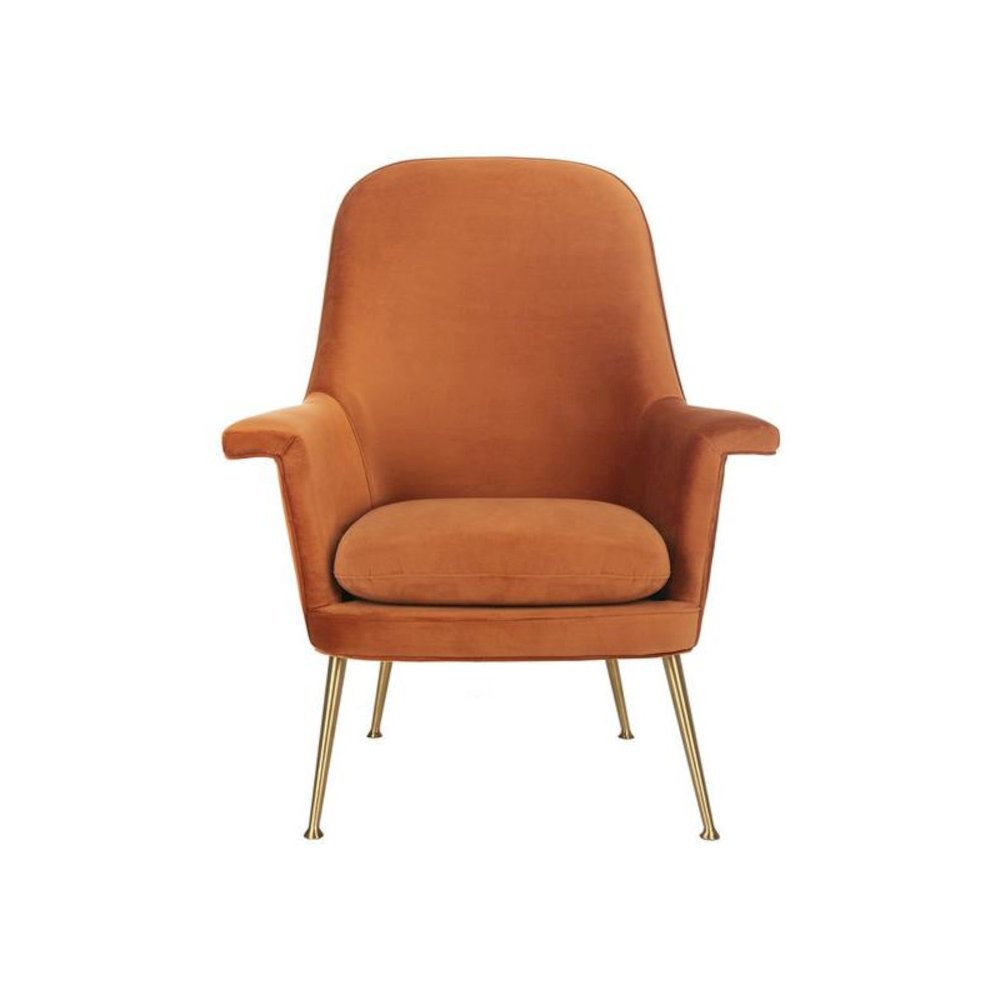 AIMEE VELVET ARM CHAIR, SFV4701C. Picture 1
