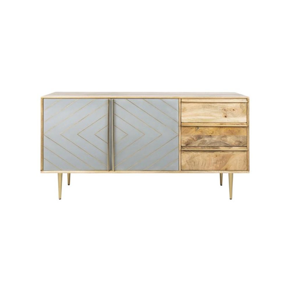TITAN GOLD INLAYED CEMENT SIDEBOARD. Picture 1