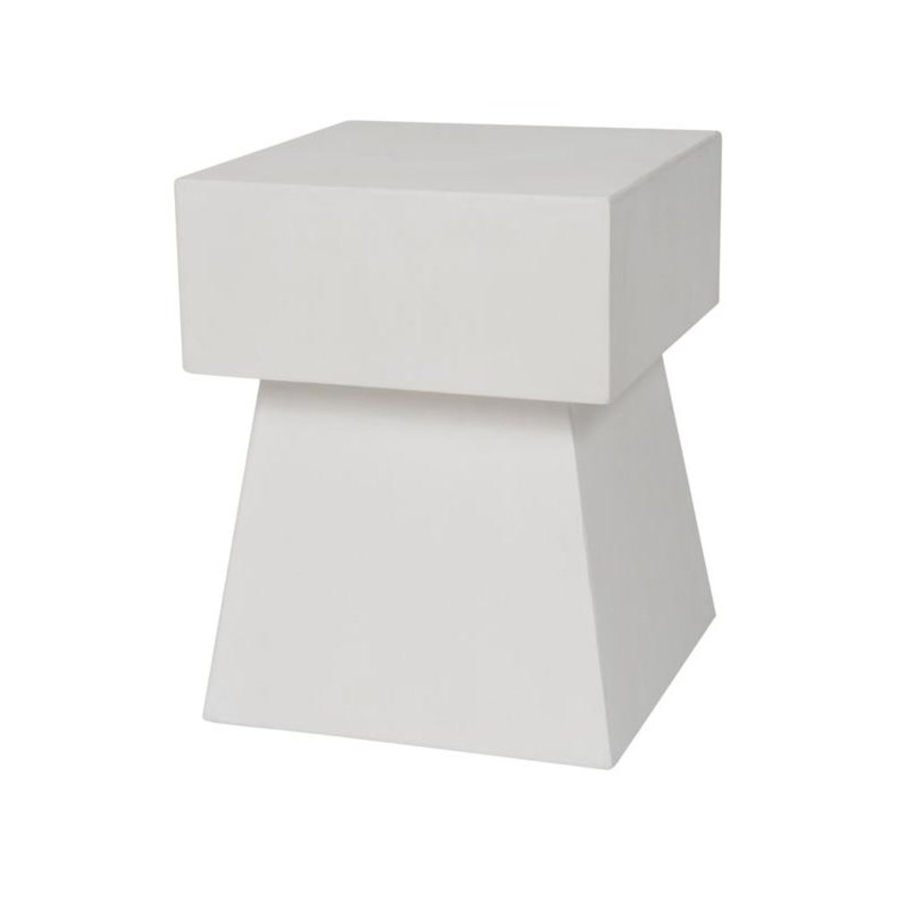 Zen Indoor/Outdoor Mushroom Modern Concrete 18.1-Inch H Accent Table. Picture 1