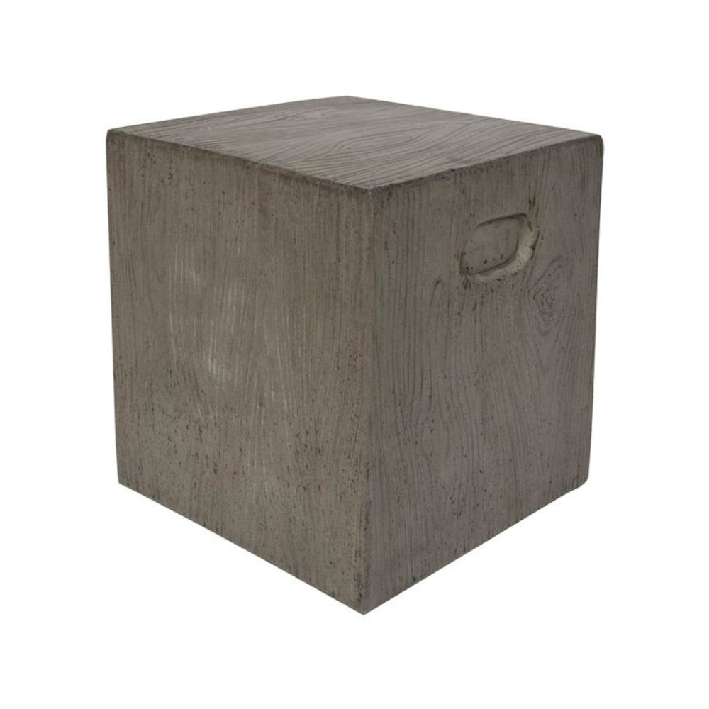 Cube Indoor/Outdoor Modern Concrete 16.5-Inch H Accent Table. Picture 1