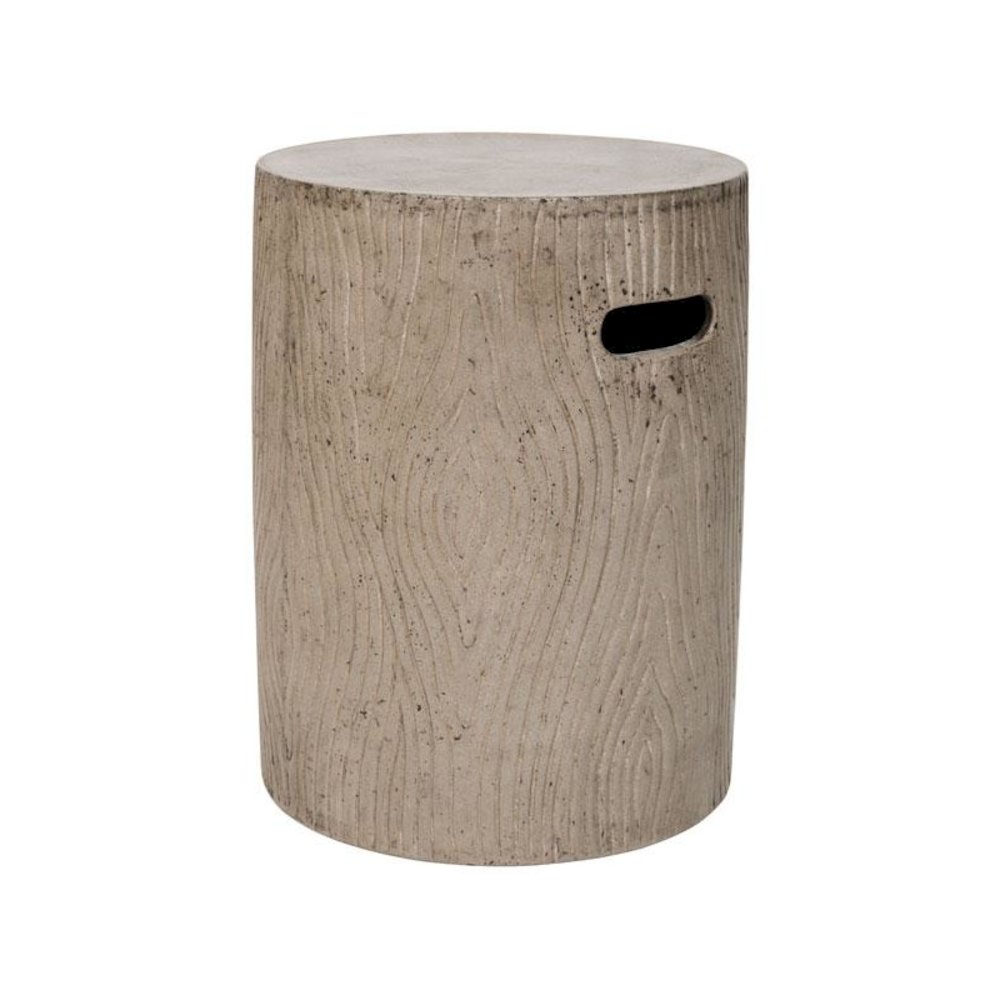 Trunk Indoor/Outdoor Modern Concrete Round 16.5-Inch H Accent Table. Picture 1