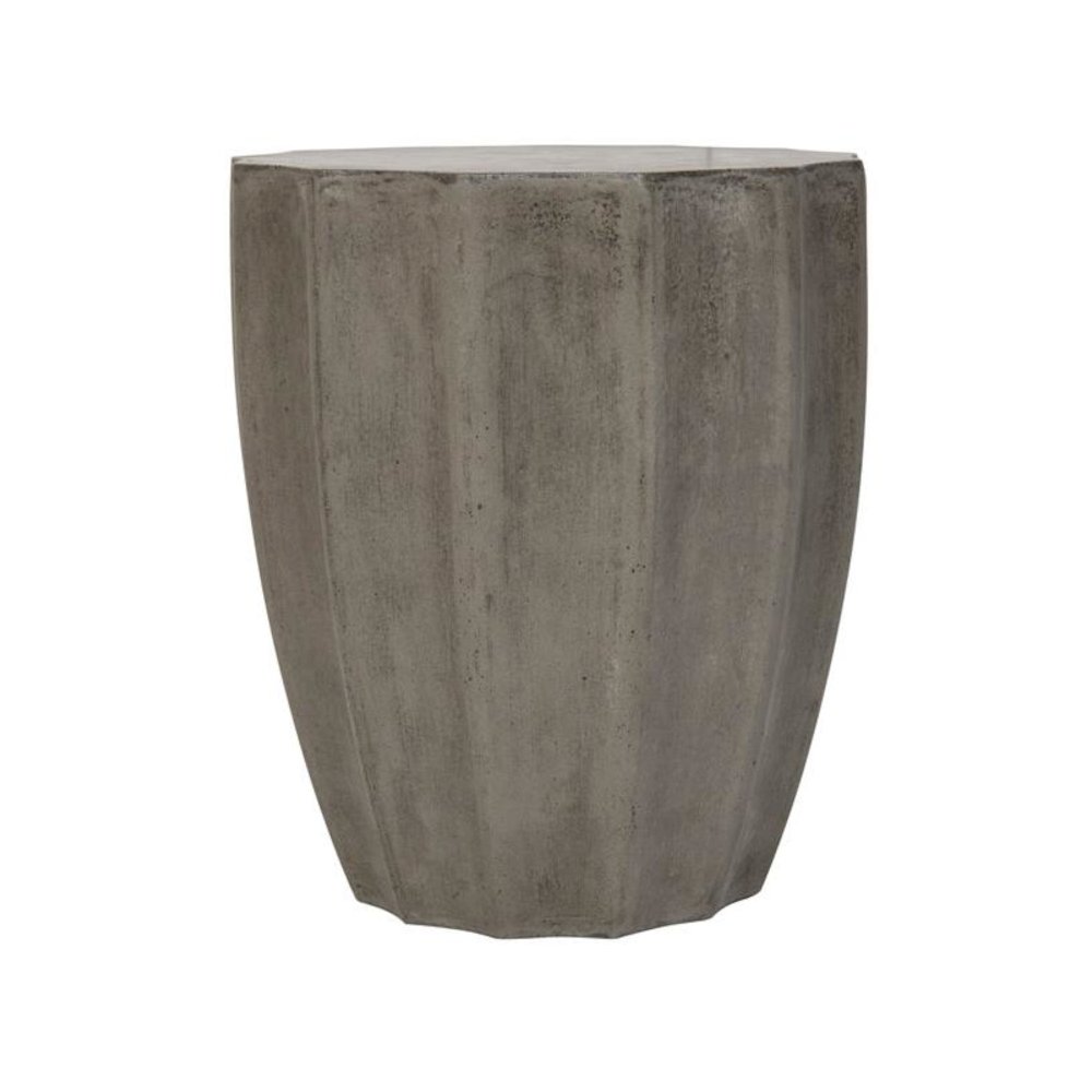 Jaslyn Indoor/Outdoor Modern Concrete Round 17.7-Inch H Accent Table. Picture 1